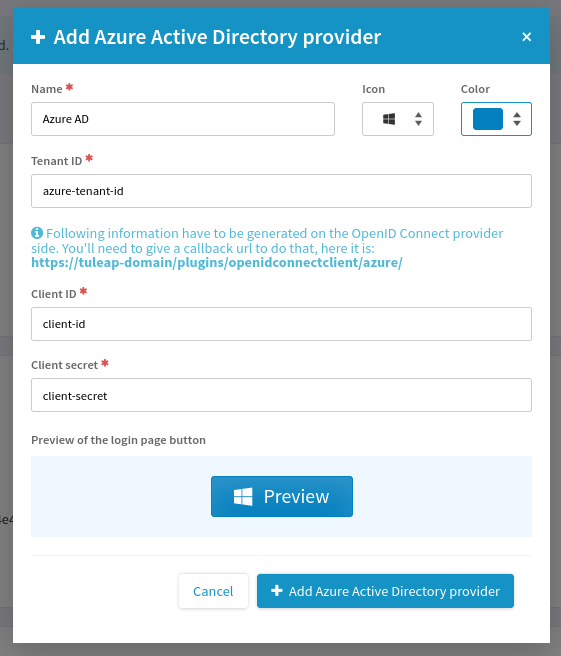 Tuleap OpenID Connect Azure provider creation