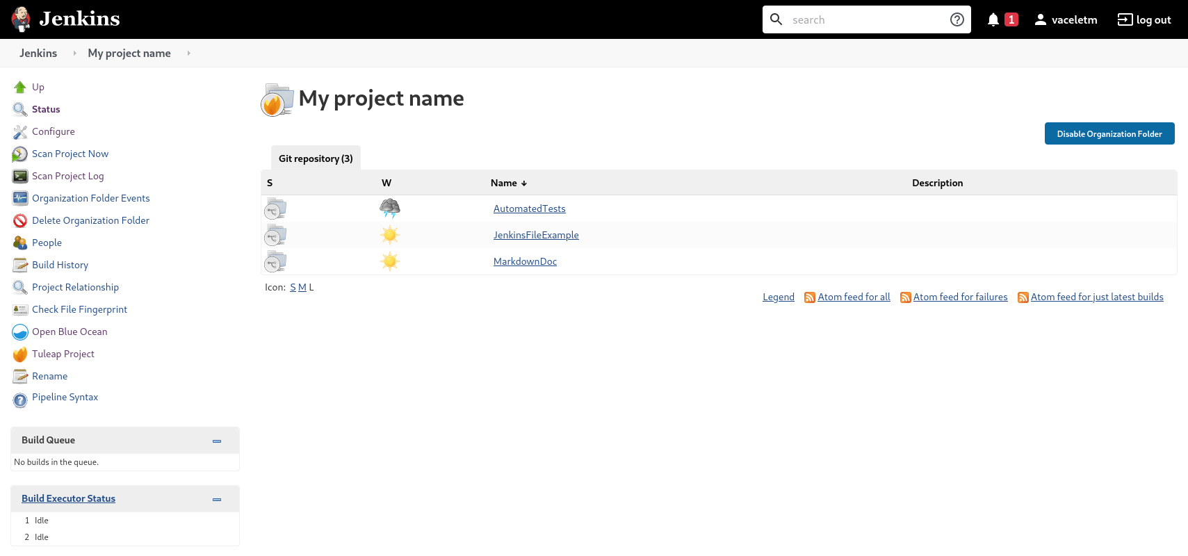 Jenkins jobs in project